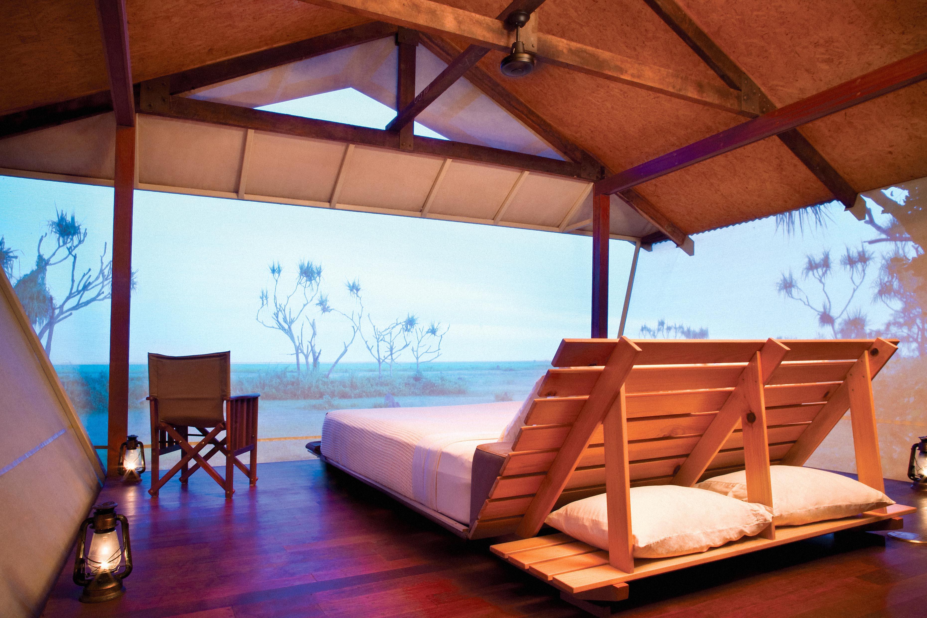 Kakadu wilderness bungalow bedroom