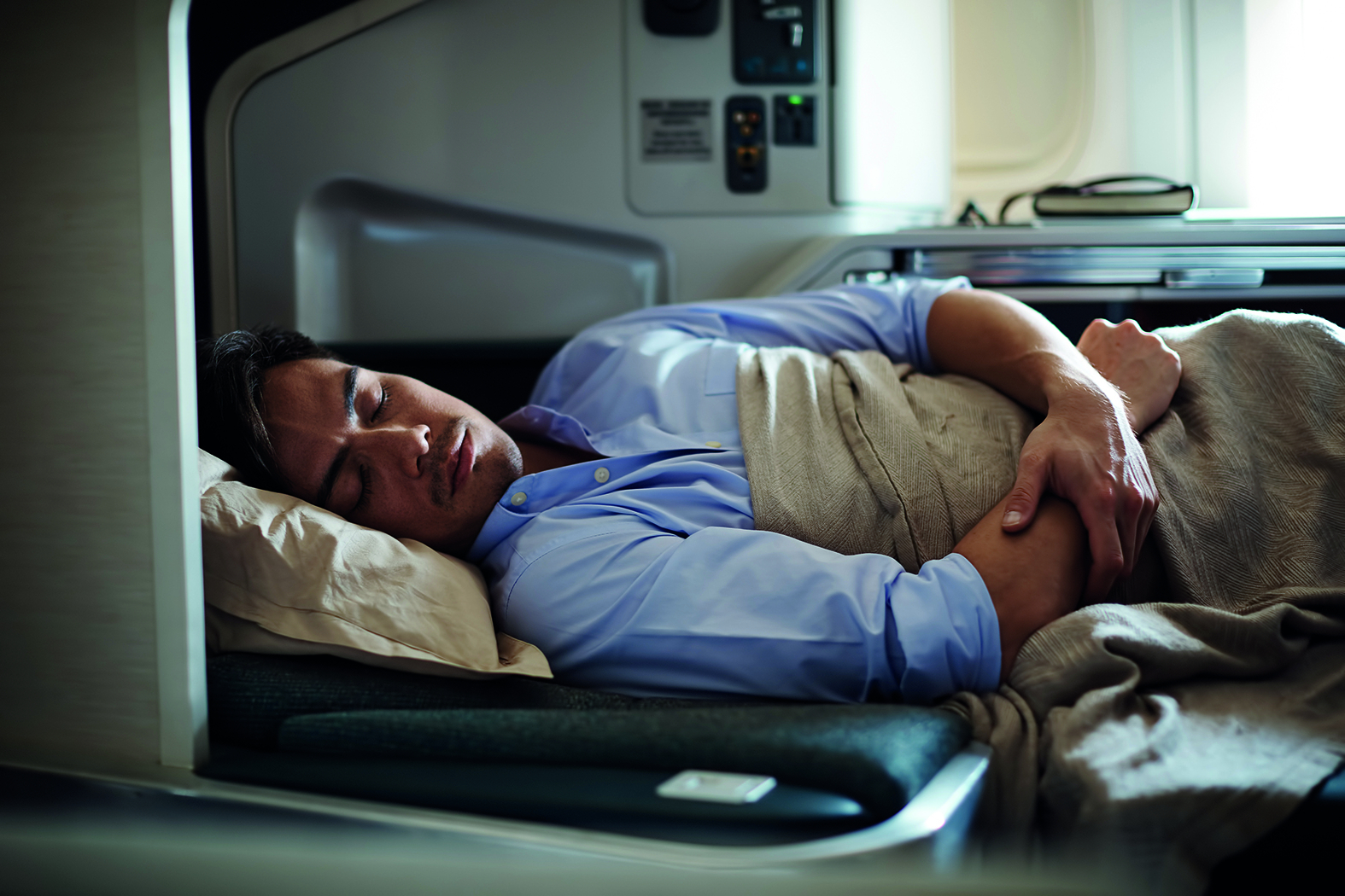 Experience the comfort of a Business Class flight with Cathay Pacific's lie-flat seats